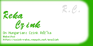 reka czink business card